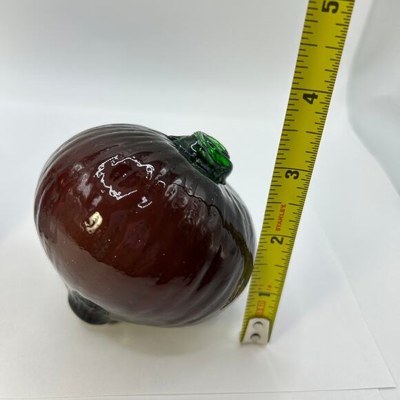 Blown Glass Red Onion Life Size Green Stem Unique Beautiful - Picture 2 of 10